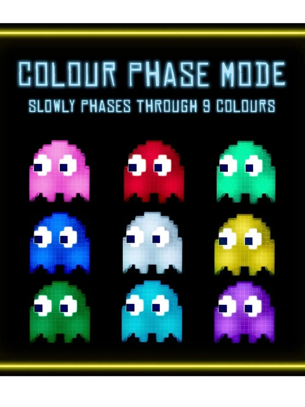 Blue Pixel Ghost LED Lamp - Gaming Decor